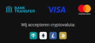 Hadesbet Casino betaalmethoden met bankoverschrijving, Visa, Mastercard en cryptovaluta