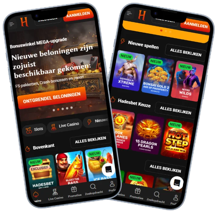 Hadesbet Casino mobiele versie met bonussen, nieuwe spellen en slotcategorieën