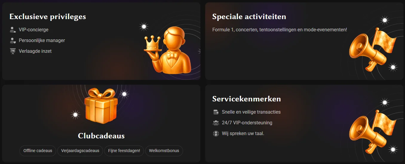 Hadesbet Casino VIP privileges met clubcadeaus, speciale activiteiten en servicekenmerken